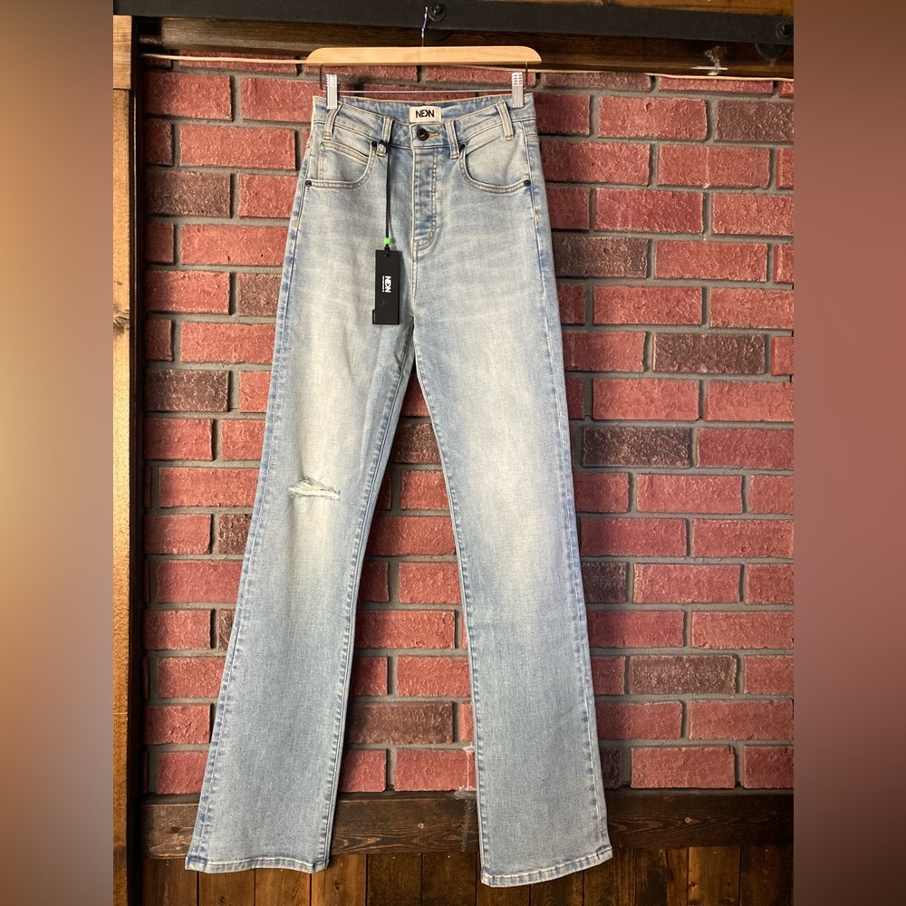 NEON JEANS| High rise Slim flare | size 27